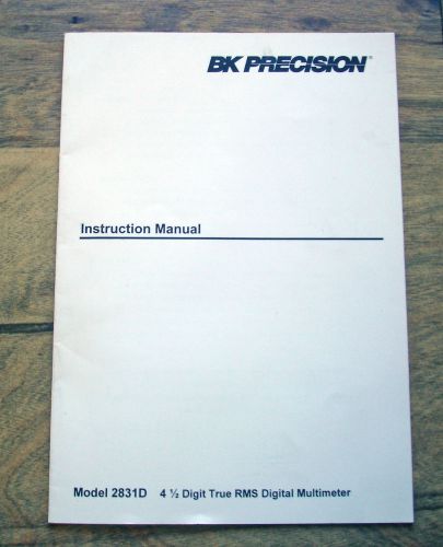BK Precision 4 1/2 Digit True RMS Digital Multimeter Instruction Manual
