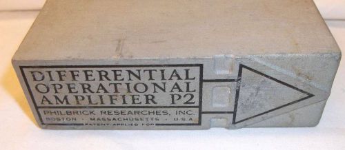 Differential operational amplifier p2 philbrick researchers, inc. usa spec sheet for sale