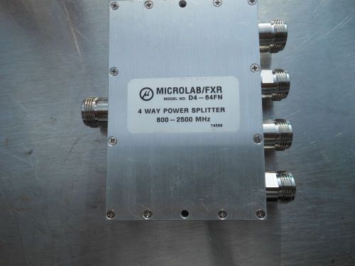 MICROLAB/FXR D4-64FN 4 WAY POWER SPLITTER  800-2500 MHz