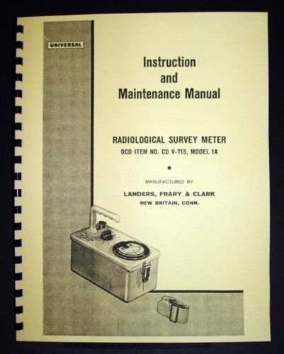 CD V-715 Model 1A Radiological Survey Meter Manual