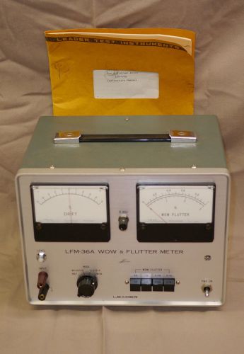 NOS NEW LEADER LFM-36A WOW &amp; FLUTTER METER ANALOG AUDIO ROTARY ABSOLUTE SPEED