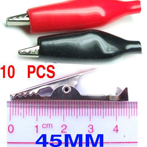 10pc 45mm alligator clip clamp for testing probe  meter for sale