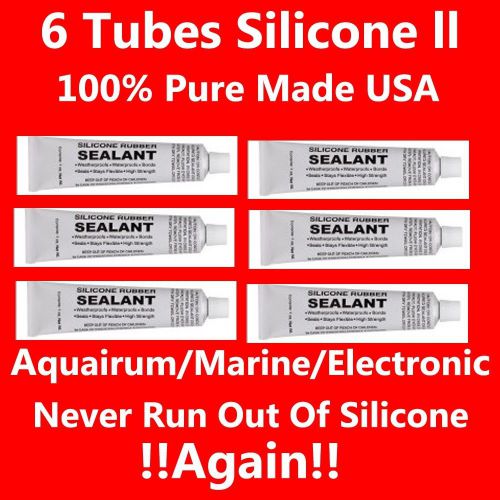 6 Tubes Silicone Sealant Clear Aquarium Food Grade Marine High Temp Gasket
