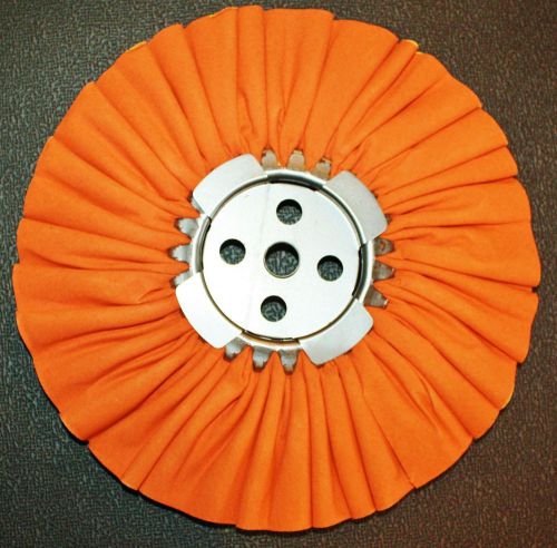 Orange airway buffer wheel 10x3 16 ply #4 cloth 5/8&#034; ah 10&#034; buffing pad wheel for sale
