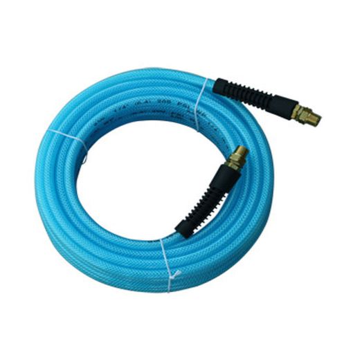 1/4&#034; 100 ft Light Blue Polyurethane Hose Kit 1/4&#034; Steel Coupler+Plug HU14-100H44