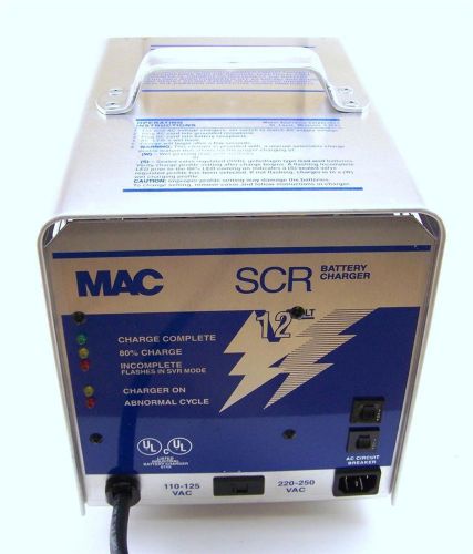 Mac SCR Battery Charger 12V SCR121037 SHIPS FREE Tennant Floor Cleaner 606403