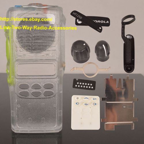 Clear Transparent replacement Case Housing For Motorola HT1250 (limited keypad)