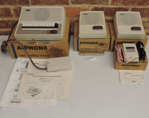 Aiphone laf-10 master, cs-6a power supply, 2 la-a sub stations slaves intercom for sale