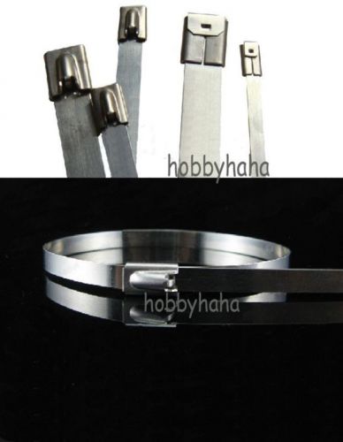 100 pcs 304 stainless steel cable tie strap lock style 4.6*150mm for sale
