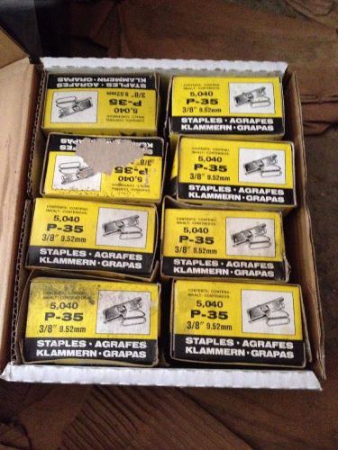 Lot Of 8 Boxes Arrow 356 Genuine P35 3/8-Inch Staples, 5,040-Pack