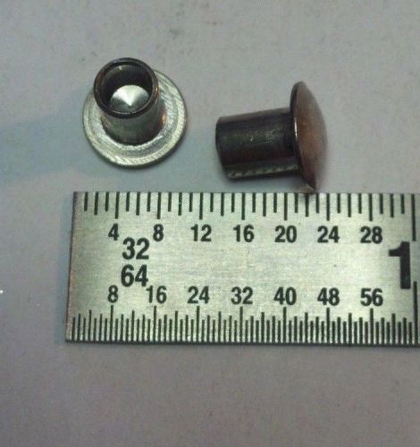 2150 oval head semi tubular rivets stainless steel  312c12f8 .188 x .25 12 for sale