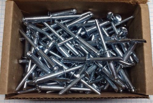 QTY 100 - Steel pop rivets 1/4&#034;dia X 3/4&#034; Grip SSP-812, NEW - FREE SHIPPING