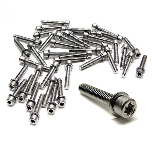 40 new 1/4&#034;-20 stainless steel t30 torx screws+washers socket head for sale