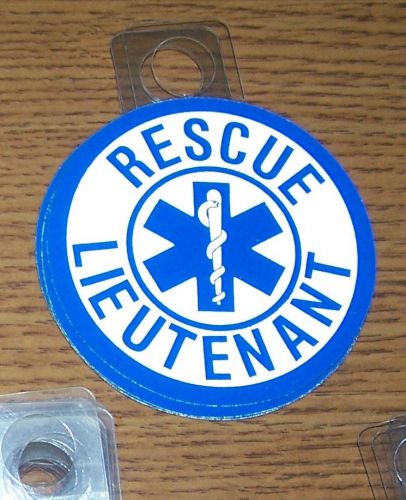 Rescue Lieutenant decal, 2.5&#034; diameter, exterior