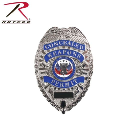 Rothco Concealed Weapons Permit Deluxe Badge - Silver