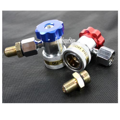 AC Air Condition QUICK COUPLER Adapter High Low Manifold Freon Connector R134A