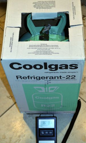 Coolgas r22 refrigerant 22 - 30 lb full tank r-22 sealed in box - read details - for sale