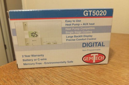 Gemtech digital thermostat ~ model gt 5020  (heat-pump) for sale