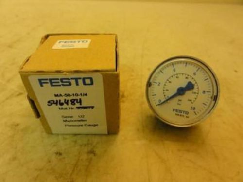 26761 New In box, Festo MA-50-10-1/4-U 546484 Pressure Gauge Port Size: G1/4