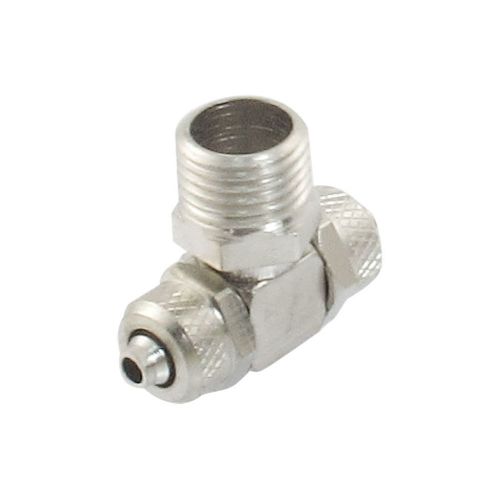 1/4&#034; PT Male Thread Tee Shaped Pipe Joint Quick Fitting Connector