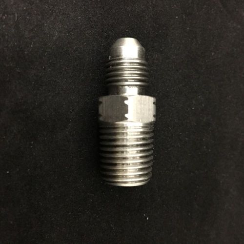 New! -4 male jic x 1/4&#034; male npt straight adapter, 316 stainless steel for sale