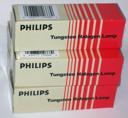 2- PHILIPS 250Q/CL/ EHT 120V Tungsten Halogen Lamps T-4 Clear E11 Light  Bulb