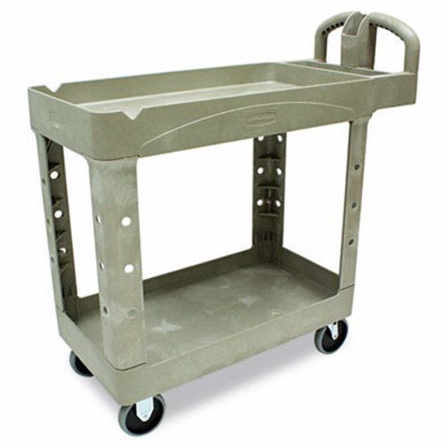 Rubbermaid heavy-duty utility service cart, 2 shelf, beige (rcp 4500-88 bei) for sale