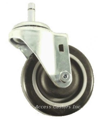 4pd1ps 4&#034; grip ring stem swivel caster, poly wheel, 280 lb. capacity for sale