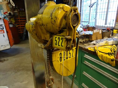 Budgit 1/4 ton chain hoist lifting electric 500# for sale