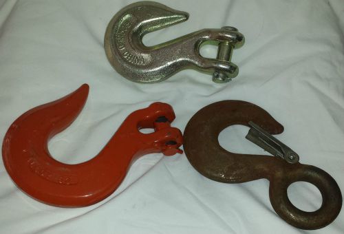 Lot of 3 clevis hooks alloy 63 1/2, wll3ton, g70 1/2 for sale