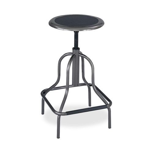 Safco 6665 Industrial Stool without Back Seat Height 22inx27in Pewter
