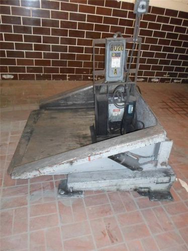 Hydraulic operated stationary tilt tabletz50-60 *tested* 6000lb cap 3 phase for sale