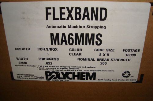 Polychem ma6mms 6 x .021 machine grade clear strapping for sale