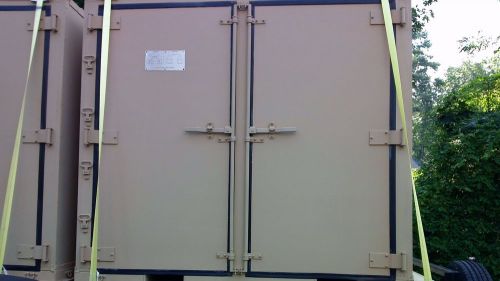 Refurbished military shipping container