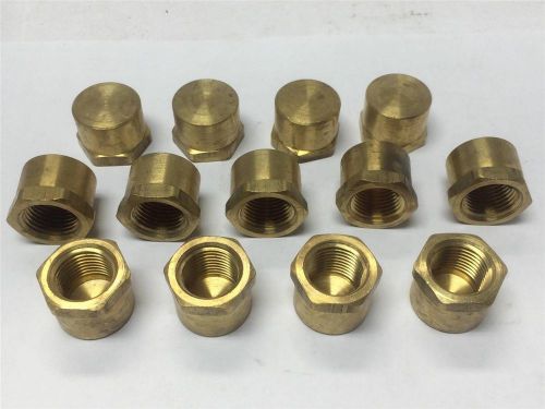 3/4&#034; female threaded hex cap, brass plumbing fitting fnpt npt 13 pieces for sale