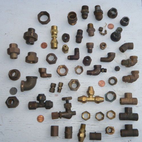 VINTAGE LOT OF BRASS FITTINGS &amp; FITTINGS.....!