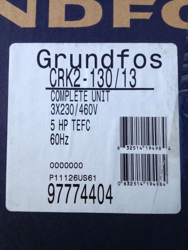 Grundfos CRK2-130/13 Pump - 97774404 Complete Unit (pump and motor) Immersible.