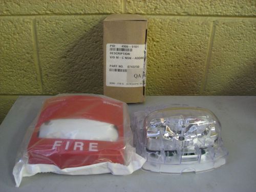 New simplex 4906-9101 fire alarm v/o m-c strobe wall mount red 0743250 for sale