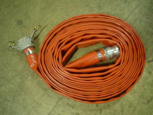 New red 2&#039;&#039; discharge hose 50ft w/ dixon andrews hose socket &amp; cam - warranty for sale