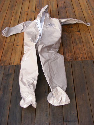 Dupont Tychem CPF 3 Hazmat Suits attached Hood &amp; Feet coverall style Size XXXL