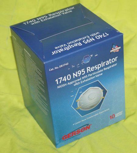 GERSON N95 PARTICULATE RESPIRATOR WITH EXHALATION VALVE 10 PIECES
