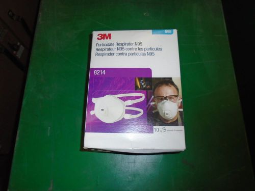3M 8214 PARTICULATE RESPIRATOR FACE MASK NEW 1 LOT OF 10 PACK FREE SHIP IN USA