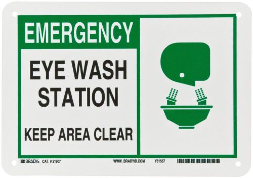 Green Black On White Or First Aid Alert Sign Legend &#034;emergency Eye Wash