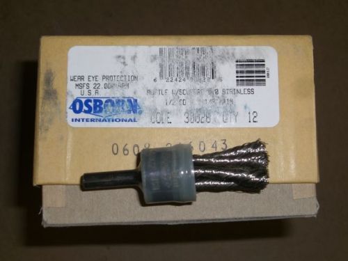 OSBORN 1/2&#034; Knot .0104 Wire End Stainless Steel Brush EDP 30028
