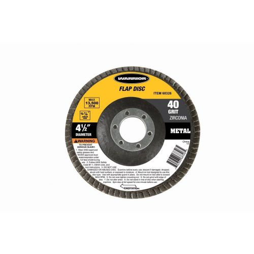 4-1/2 in 40 Grit 13500 RPM Long Lasting Zirconia Disc cut grind &amp; feather metal