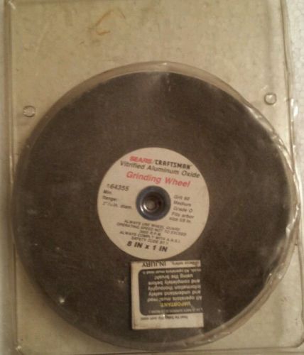 Sears craftsmanvitrified grinding wheel aluminum oxide 8&#039;&#039; 60 grit grade o, 5/8 for sale