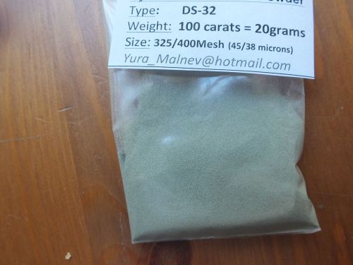 Synthetic diamond powder lapidary 325/400mesh (350grit)weight-100 carats=20 gram for sale