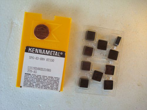 50pcs NEW KENNAMETAL SPG-43-8RW,Grade KT150,CARBIDE INSERTS **FACTORY PACK **