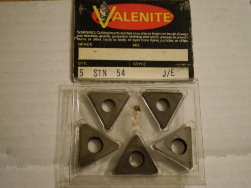 Box of 5 valenite stn 54 carbide inserts stn54  stn-54 for sale