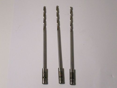 #20 hss boeing aircraft  qc  6&#034; long hss drill bit  for 5/32&#034; rivets  lot of 3 for sale